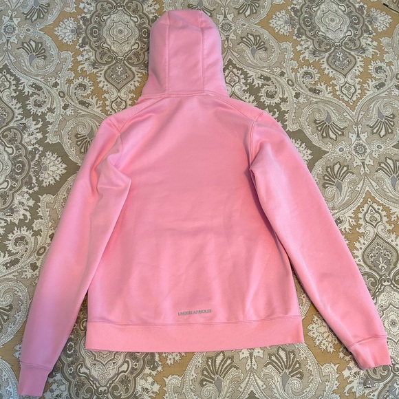 Women’s Pink Under Armour Cold Gear Hooded Sweatshirt size medium - Picture 3 of 3